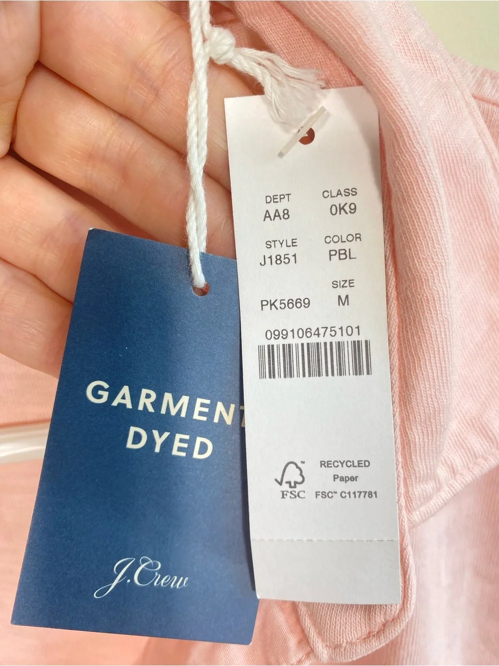J. Crew lightweight pink